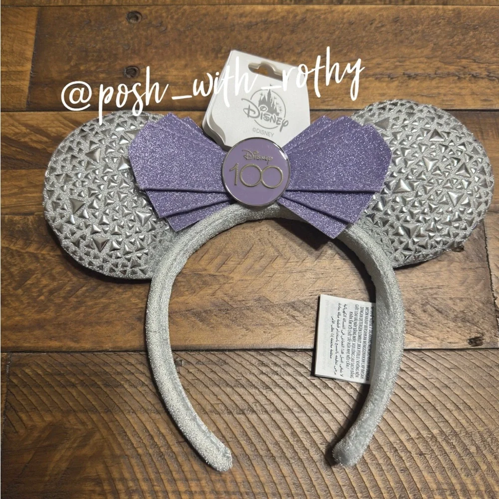Disney 100th Anniversary Platinum Celebration Minnie Mouse Ears, NWT